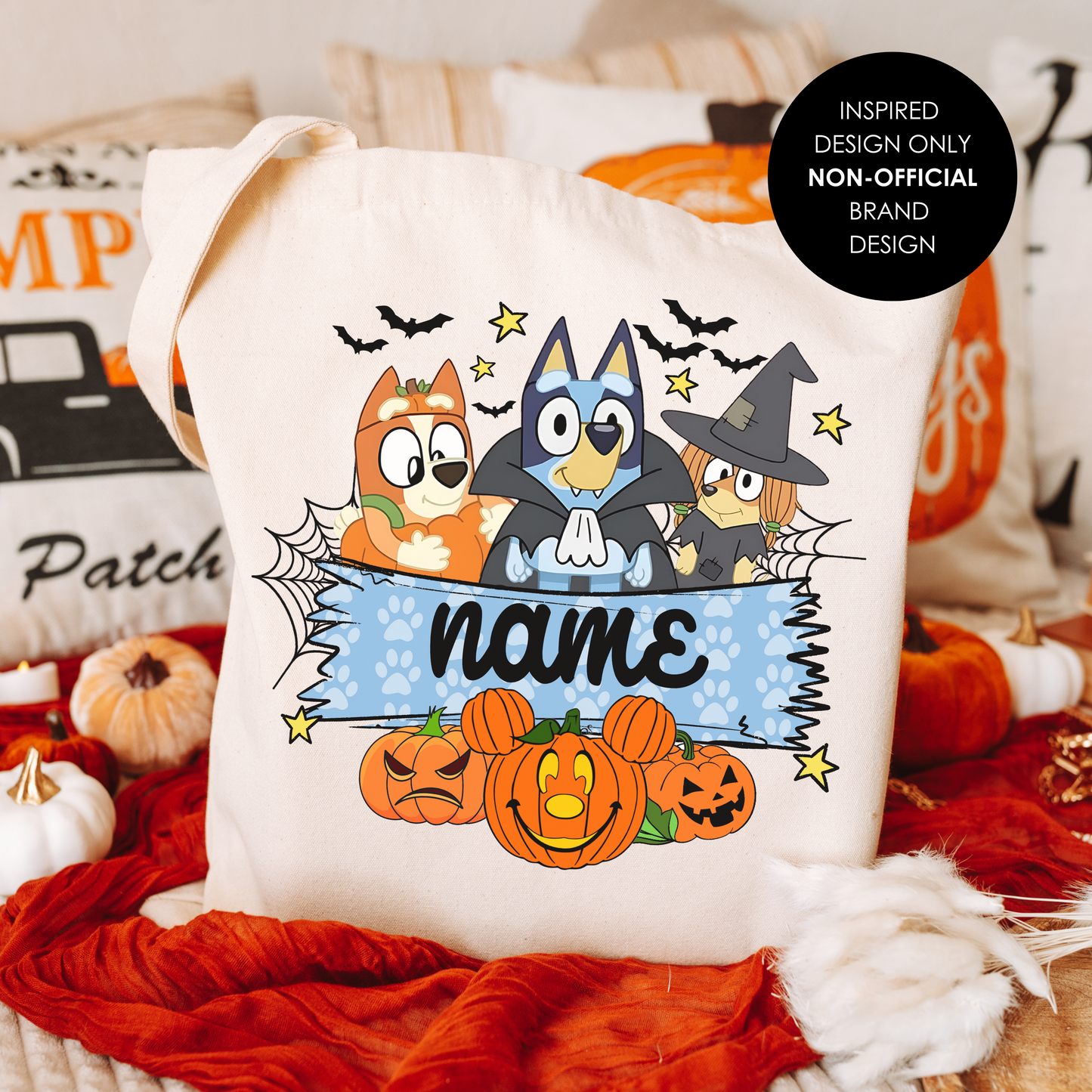 Personalized Halloween Trick of Treat Bag - Bluey Inspired