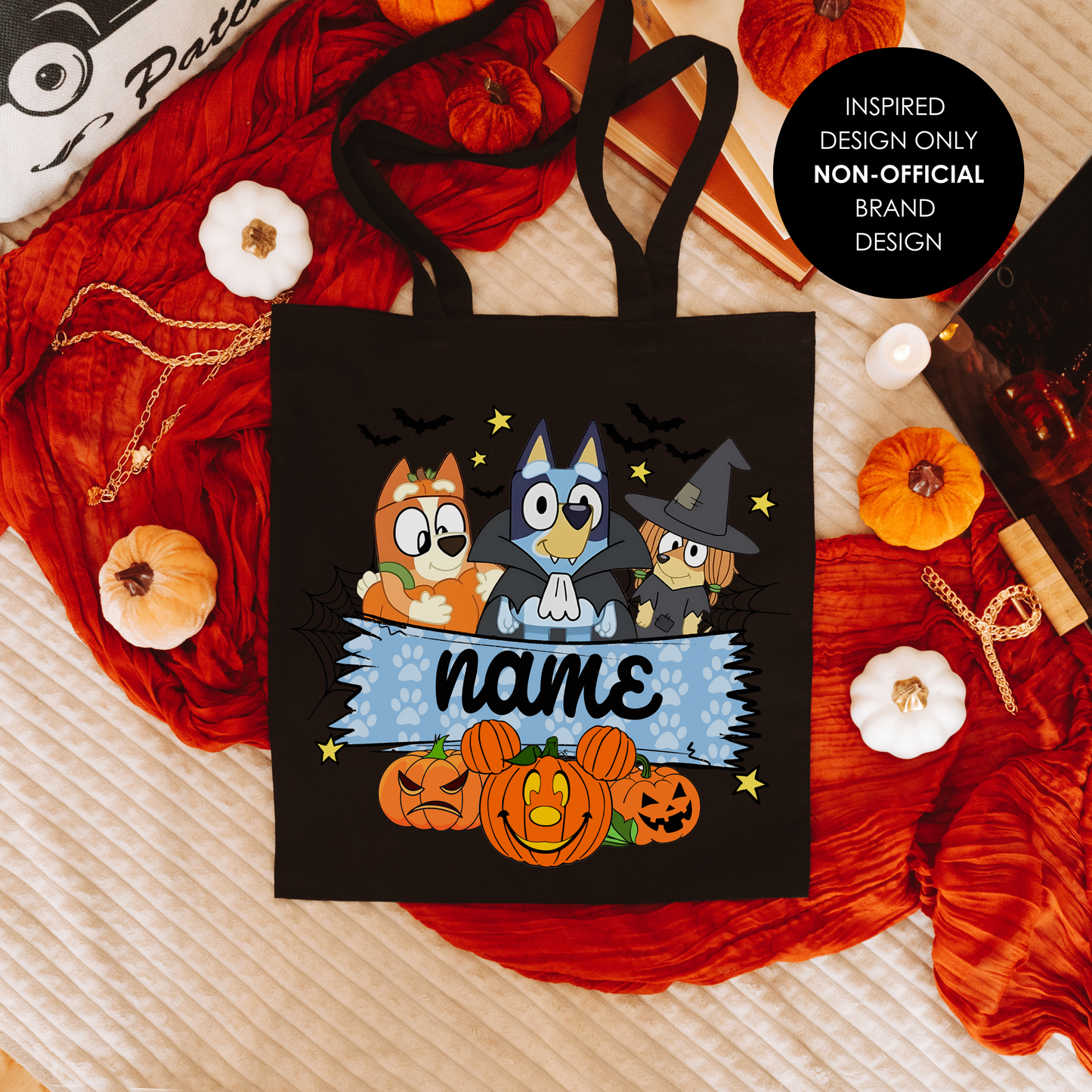 Personalized Halloween Trick of Treat Bag - Bluey Inspired