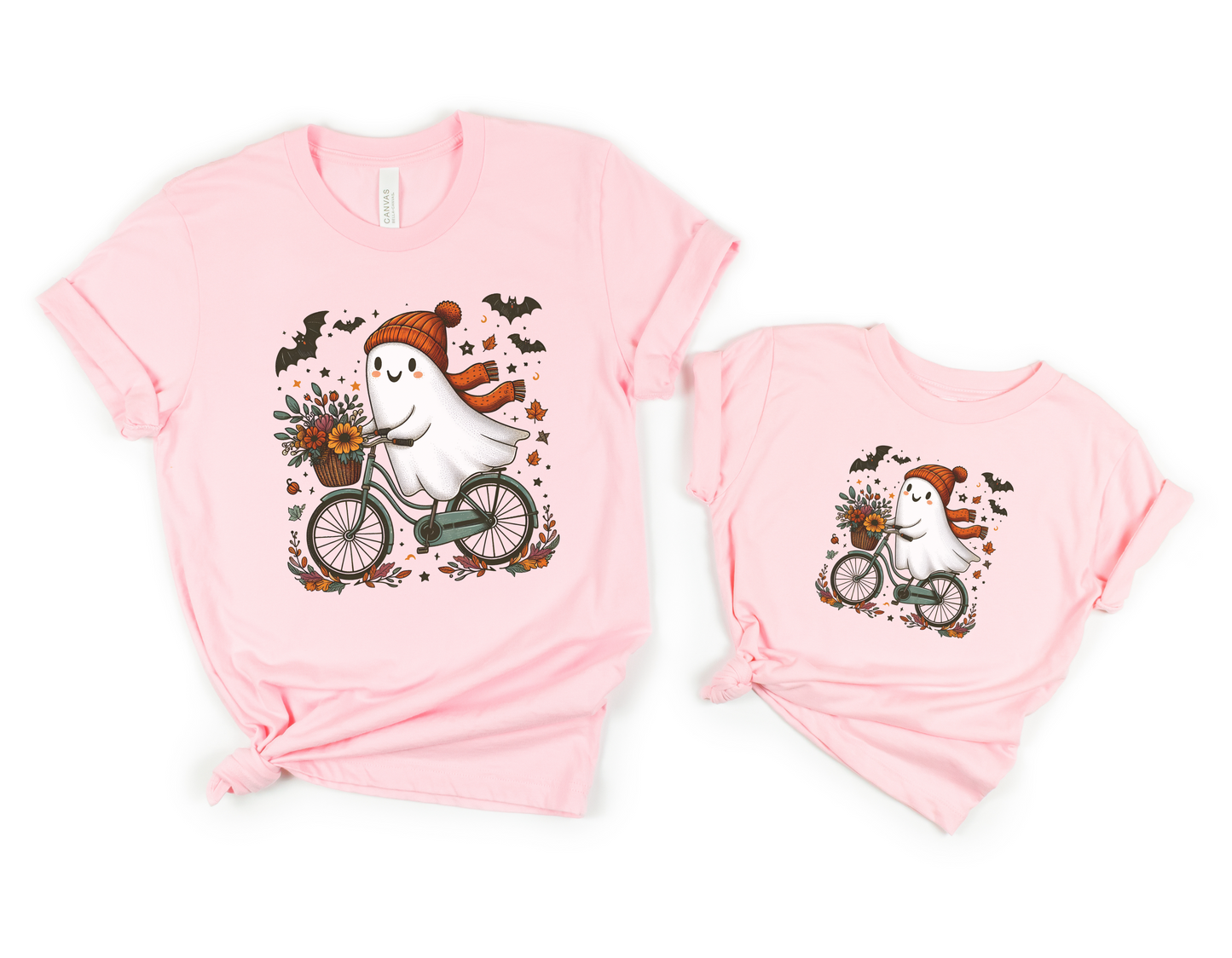 Biking Ghost- Mama & Kids Shirt