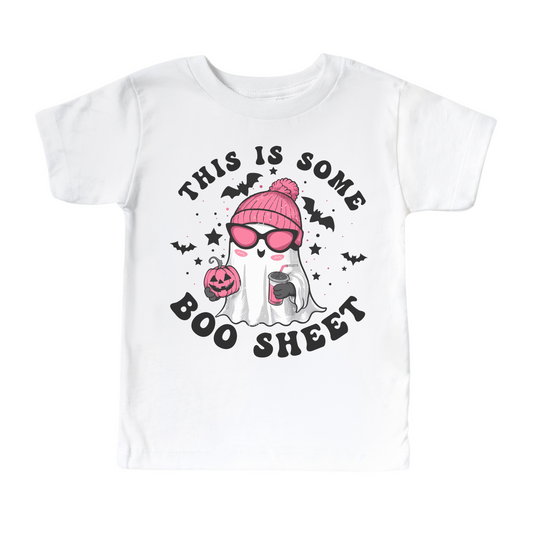 Cute Pink Boo Sheet Halloween Shirt - Kids