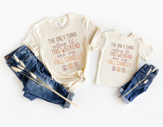 Fall Candles  - Mama & Kids Shirt