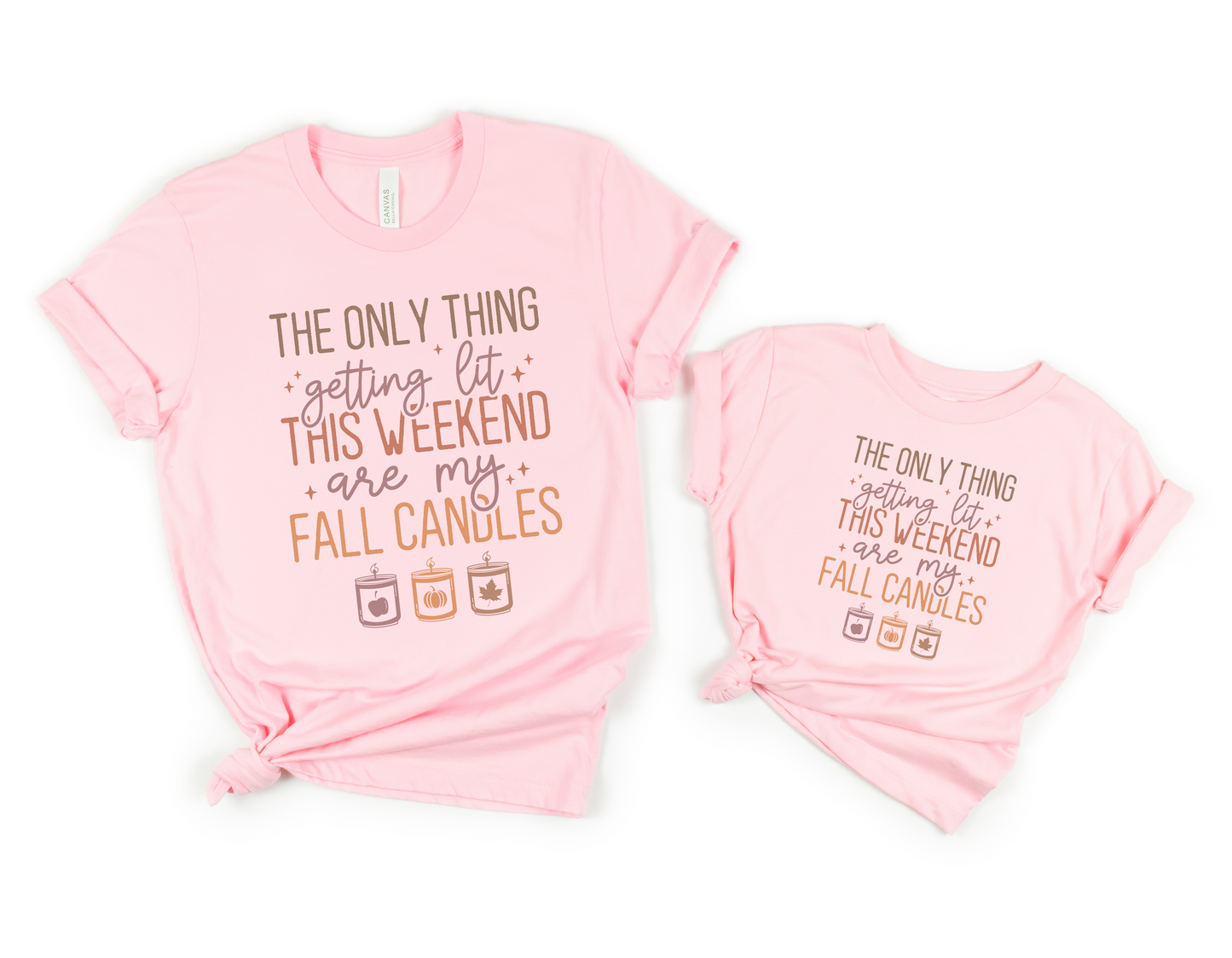 Fall Candles  - Mama & Kids Shirt