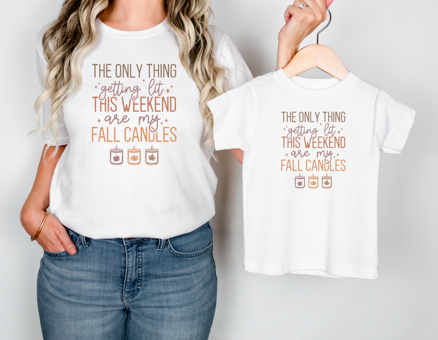 Fall Candles  - Mama & Kids Shirt