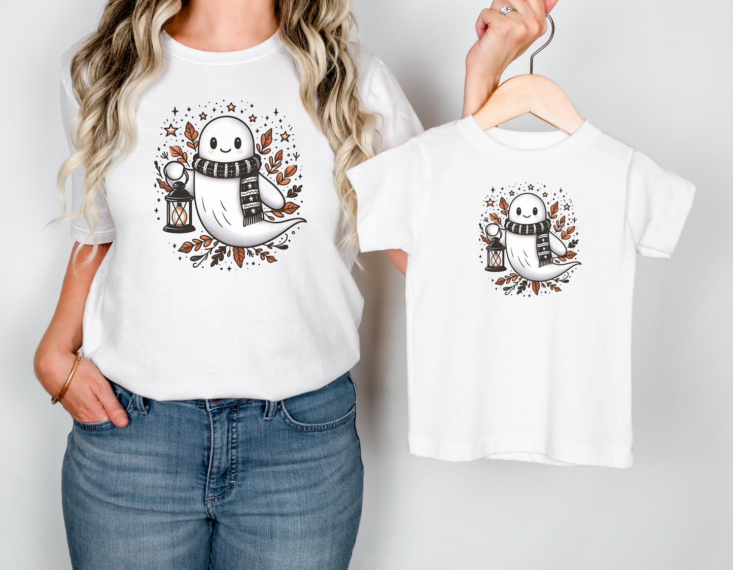 Ghost With Lamp - Mama & Kids Shirt