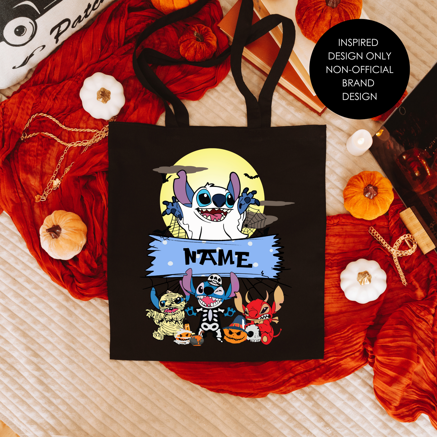 Personalized Halloween Trick of Treat Bag - Lilo Design