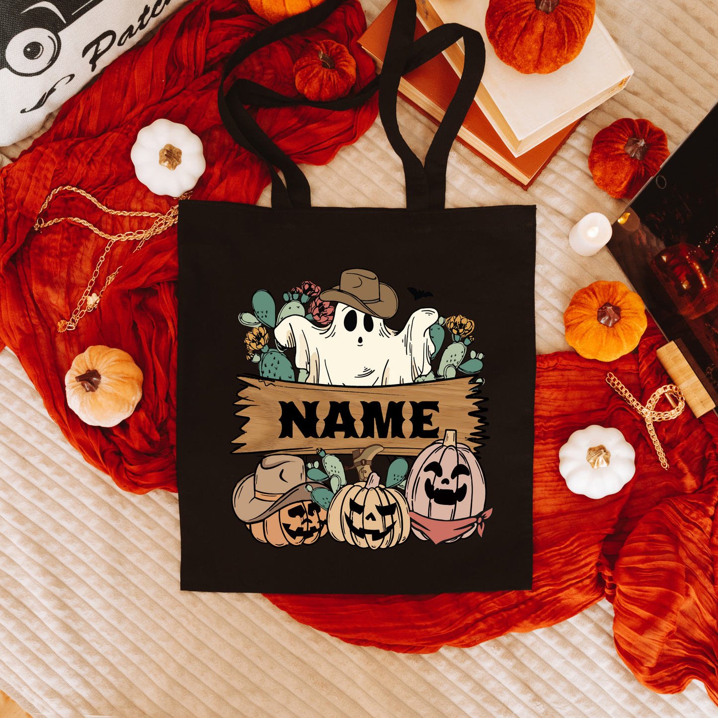 Personalized Halloween Trick of Treat Bag - Western Design