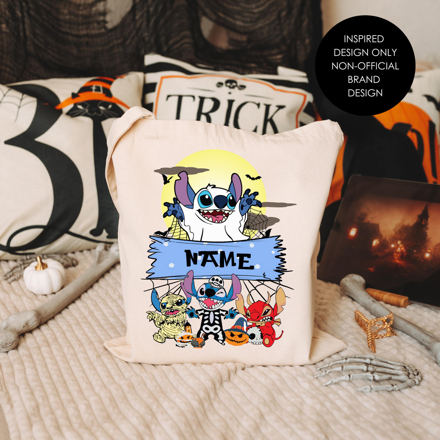 Personalized Halloween Trick of Treat Bag - Lilo Design