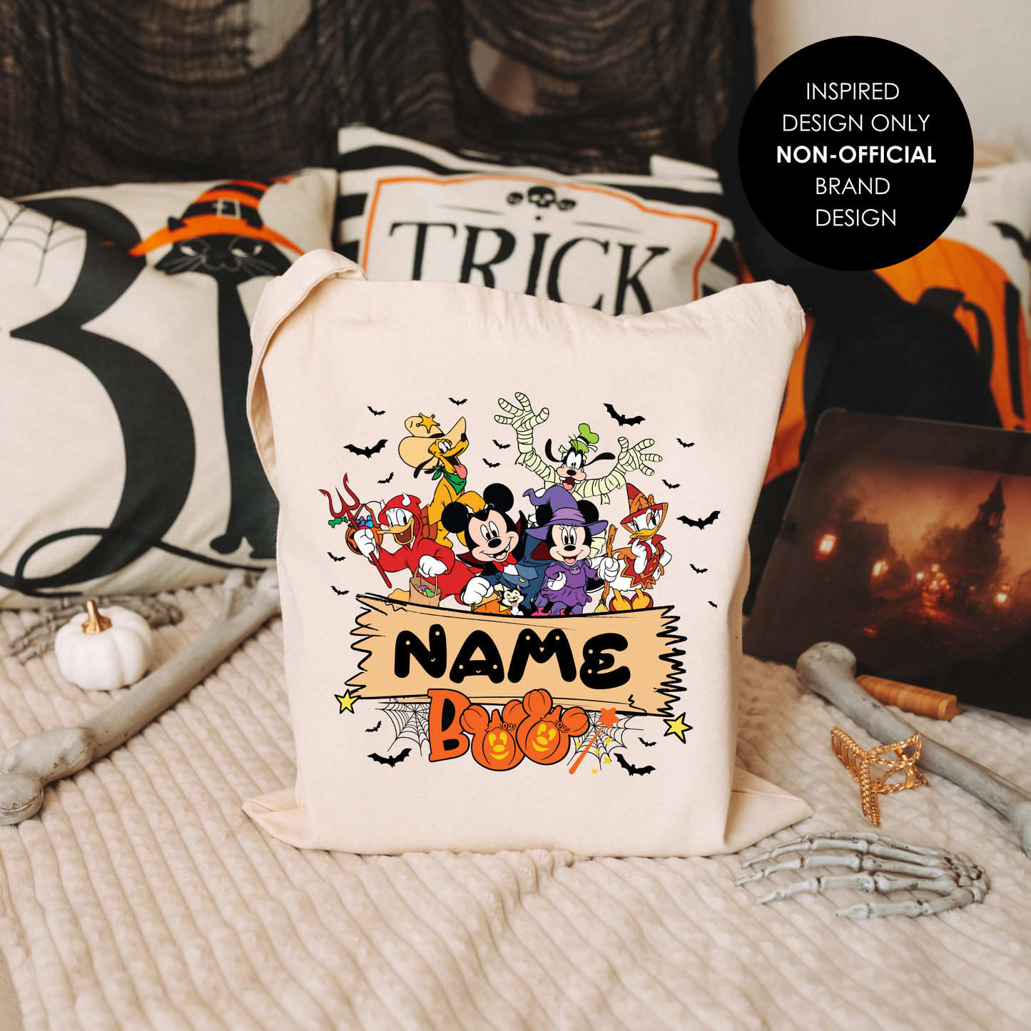 Personalized Halloween Trick of Treat Bag - Mickey Inspired