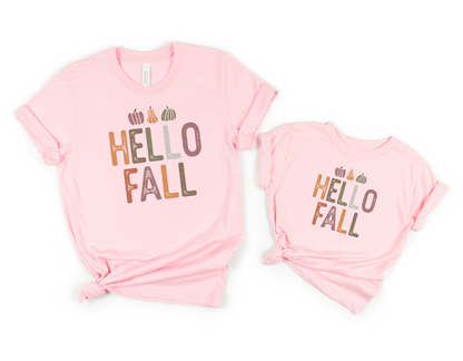 Hello Fall - Mama & Kids Shirt