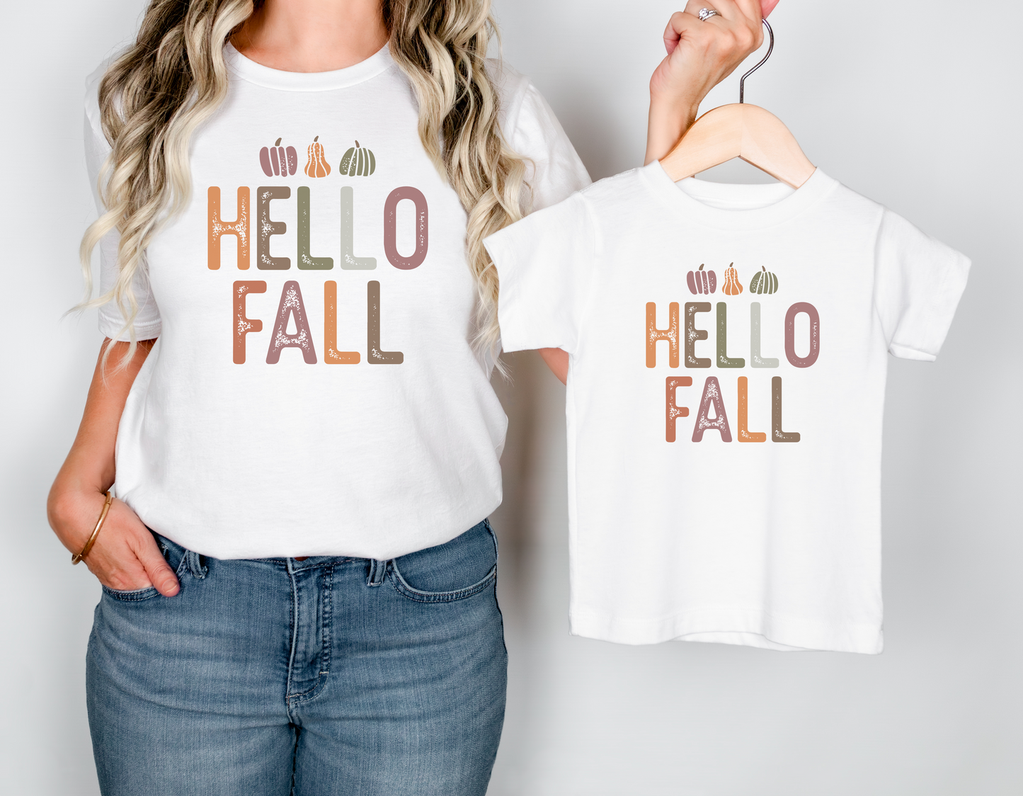 Hello Fall - Mama & Kids Shirt