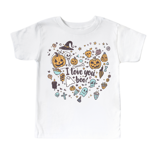 I Love You Boo Halloween Shirt - Kids