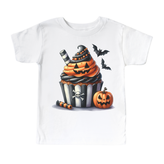 Pumpkin Cupcake Halloween Shirt - Kids