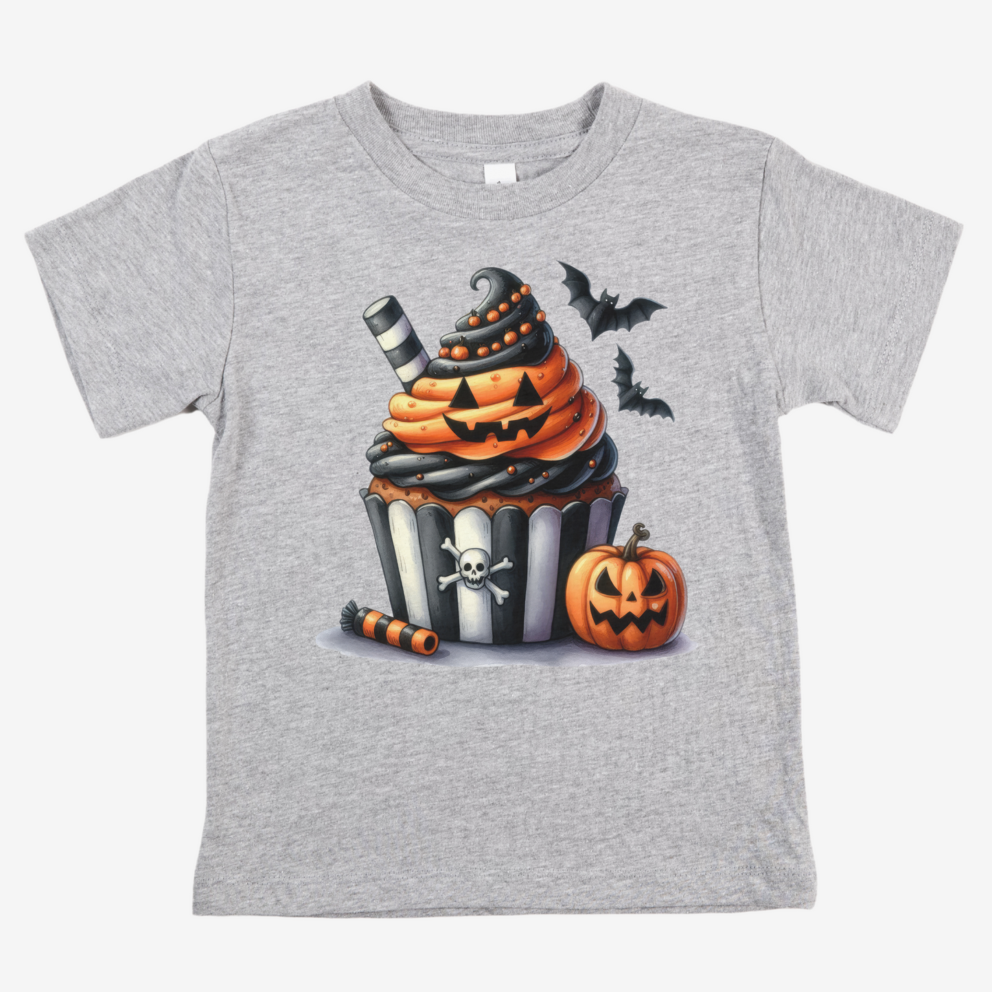 Pumpkin Cupcake Halloween Shirt - Kids