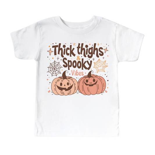 Thick Thighs Spooky Vibes  Halloween Shirt - Kids