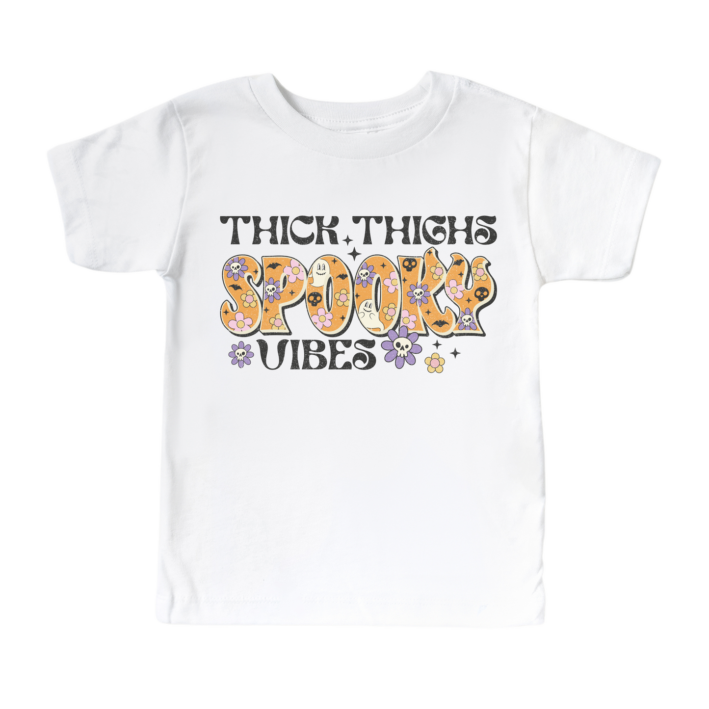 Thick Thighs Spooky Vibes Halloween Shirt - Kids