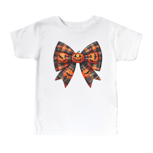 Ribbon Pumpkin Halloween Shirt - Kids